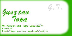 gusztav topa business card